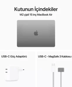 MacBook Air 15.3 inc M2 8CPU 10GPU 16GB 256GB Uzay Grisi 70W Z18L000V0 - Teşhir -12