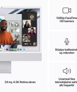 iMac 24 inc 4.5K M3 8CPU 10GPU 8GB 512GB Gümüş MQRK3TU/A - TEŞHİR -5