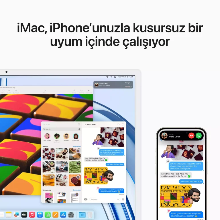 iMac 24 inc 4.5K M3 8CPU 10GPU 8GB 512GB Gümüş MQRK3TU/A - TEŞHİR -7