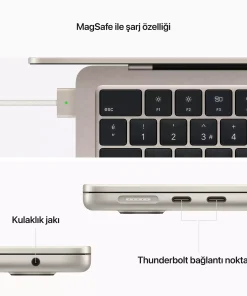 MacBook Air 13.6 inc M2 8CPU 8GPU 8GB 256GB Yıldız Işığı MLY13TU/A -7