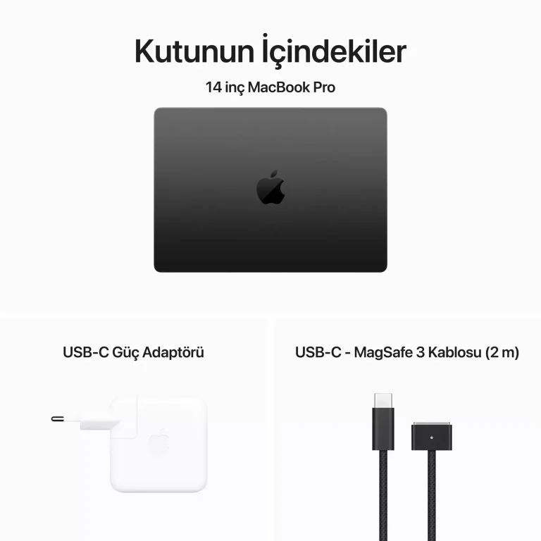 MacBook Pro 14 inc M3 Pro 11CPU 14GPU 36GB 512GB Uzay Siyahı Z1AU001ZS-Teşhir -8