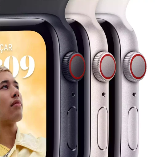 Apple Watch SE GPS + Cellular 40mm Gümüş Alüminyum Kasa - Beyaz Spor Kordon MNPP3TU/A-Teşhir -6