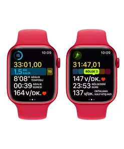 Apple Watch Series 8 45mm Red Aluminyum Red Sp Band Cel MNKA3TU/A-Teşhir 9 Apple Watch Series 8 GPS 45mm (PRODUCT)RED Alüminyum Kasa - (PRODUCT)RED Spor Kordon MNP43TU/A-Teşhir -4