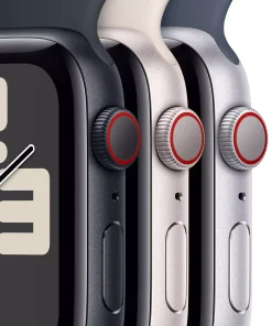 Apple Watch SE GPS + Cellular 44mm Gece Yarısı Alüminyum Kasa Gece Yarısı Spor Kordon S/M MRH53TU/A -5