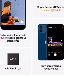 iPhone 12 Siyah 64GB MGJ53TU/A-Teşhir 8 iPhone 12 Siyah 64GB MGJ53TU/A-Teşhir -4
