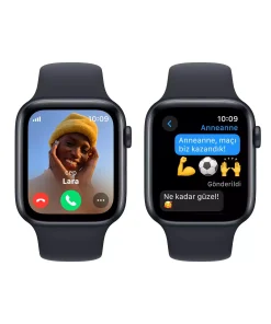 Apple Watch SE GPS + Cellular 44mm Gece Yarısı Alüminyum Kasa Gece Yarısı Spor Kordon S/M MRH53TU/A -3