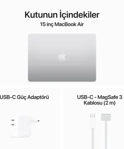 MacBook Air 15 inc M3 8CPU 10GPU 8GB 256GB Gümüş MRYP3TU/A -9