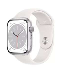 Apple Watch Series 8 GPS 45mm Gümüş Alüminyum Kasa - Beyaz Spor Kordon  MP6N3TU/A-Teşhir -4