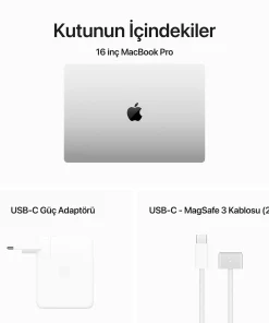 MacBook Pro 16 inc M3 Pro 12CPU 18GPU 36GB 512GB Gümüş MRW63TU/A-Teşhir 19 MacBook Pro 16 inc M3 Pro 12CPU 18GPU 36GB 512GB Gümüş MRW63TU/A -10