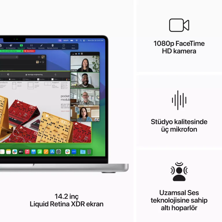 MacBook Pro 14 inc M3 8CPU 10GPU 8GB 512GB Gümüş MR7J3TU/A -5