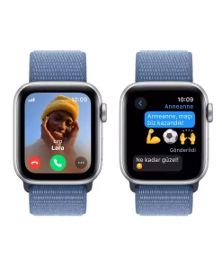 Apple Watch SE GPS + Cellular 40mm Gümüş Alüminyum Kasa Buz Mavisi Spor Loop MRGQ3TU/A -3