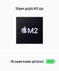 MacBook Air 13.6 inc M2 8CPU 8GPU 8GB 256GB Uzay Grisi MLXW3TU/A-Teşhir -3