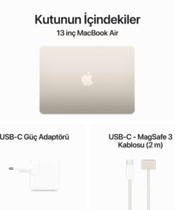 MacBook Air 13.6 inc M3 8CPU 8GPU 8GB 256GB Yıldız Işığı MRXT3TU/A -9