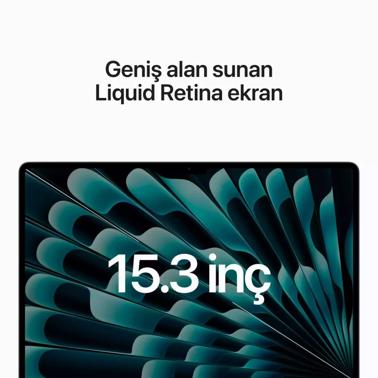 MacBook Air 15.3 inc M2 8CPU 10GPU 8GB 256GB Gümüş MQKR3TU/A-Teşhir -6
