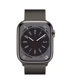 Apple Watch Series 8 GPS + Cellular 45mm Grafit Paslanmaz Çelik Kasa - Grafit Milanese Loop MNKX3TU/A -1