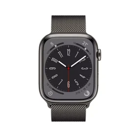 Apple Watch Series 8 GPS + Cellular 45mm Grafit Paslanmaz Çelik Kasa – Grafit Milanese Loop MNKX3TU/A-Teşhir