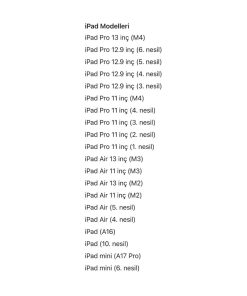 Apple Pencil USB-C MUWA3ZE/A Uyumluluk