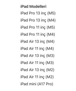 Apple Pencil Pro Uyumlu Modeller