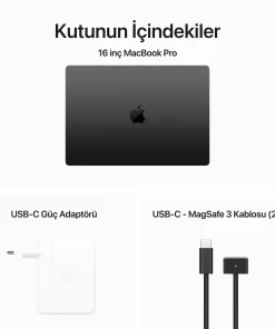 MacBook Pro 16 inc M3 Pro 12CPU 18GPU 18GB 512GB Uzay Siyahı MRW13TU/A -10