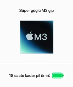 MacBook Air 15 inc M3 8CPU 10GPU 8GB 256GB Gümüş MRYP3TU/A -4