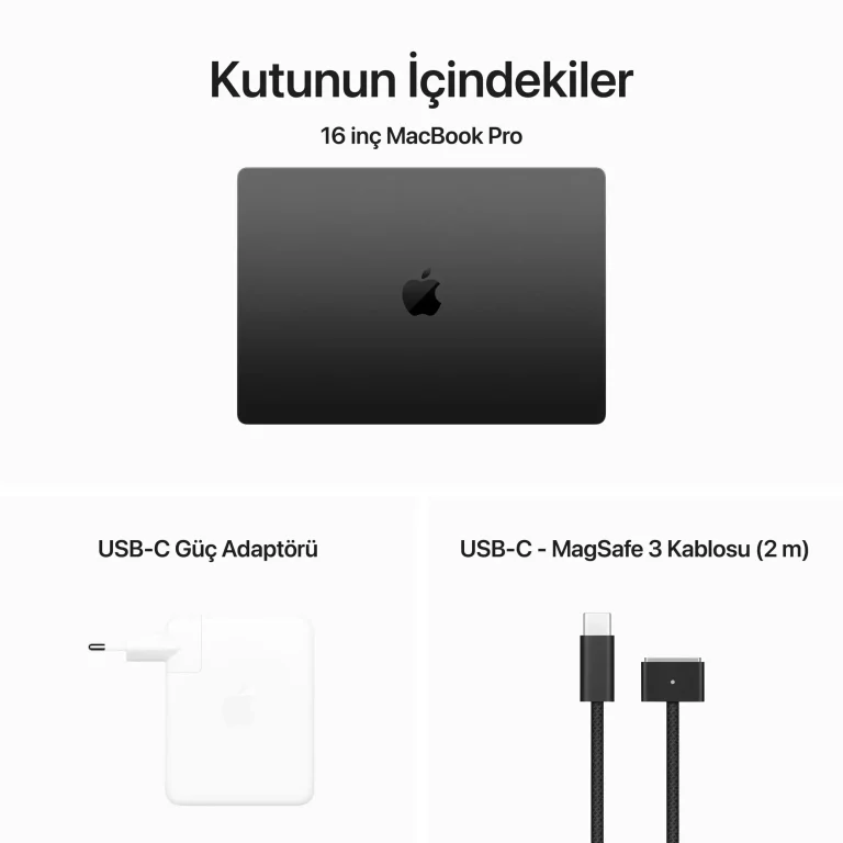 MacBook Pro 16 inc M3 Max 16CPU 40GPU 48GB 1TB Uzay Siyahı MUW63TU/A -10