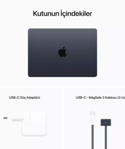 MacBook Air 13.6 inc M2 8CPU 8GPU 8GB 256GB Gece Yarısı MLY33TU/A -11
