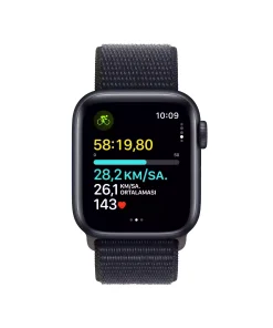 Apple Watch SE (2nd Gen) 40mm Gece Yarısı Alüminyum Kasa ve Gece Yarısı Spor Loop GPS MRE03TU/A-Teşhir -4