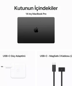 MacBook Pro 14 inc M3 Pro 12CPU 18GPU 18GB 1TB Uzay Siyahı MRX43TU/A -10