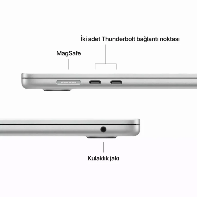 MacBook Air 15.3 inc M2 8CPU 10GPU 8GB 256GB Gümüş MQKR3TU/A-Teşhir -11