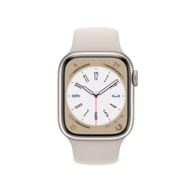 Apple Watch Series 8 41mm Yıldız Işığı Alüminyum Kasa ve Spor Kordon GPS MNP63TU/A-Teşhir