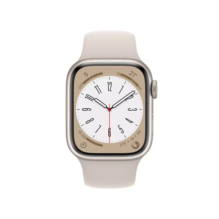 Apple Watch Series 8 GPS 41mm Yıldız Işığı Alüminyum Kasa - Yıldız Işığı Spor Kordon MNP63TU/A -1