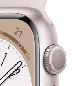 Apple Watch Series 8 41mm Yıldız Işığı Alüminyum Kasa ve Spor Kordon GPS MNP63TU/A-Teşhir -2