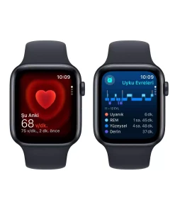 Apple Watch SE GPS + Cellular 44mm Gece Yarısı Alüminyum Kasa Gece Yarısı Spor Kordon S/M MRH53TU/A -4