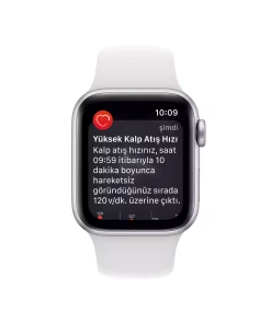 Apple Watch SE GPS + Cellular 40mm Gümüş Alüminyum Kasa - Beyaz Spor Kordon MNPP3TU/A-Teşhir -4