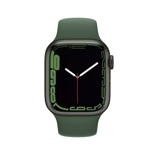 Apple Watch Series 7 GPS 41mm Yeşil Alüminyum Kasa - Yonca Spor Kordon MKN03TU/A-Teşhir -3