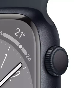Apple Watch Series 8 GPS 45mm Gece Yarısı Alüminyum Kasa - Gece Yarısı Spor Kordon MNP13TU/A-Teşhir -3