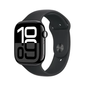 Apple Watch Series 10 GPS 46mm Simsiyah Alüminyum Kasa Siyah Spor Band S/M MWWP3TU/A