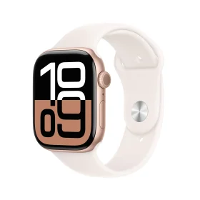 Apple Watch Series 10 GPS 46mm Rose Gold Alüminyum Kasa Light Blush Spor Band S/M MWWT3TU/A