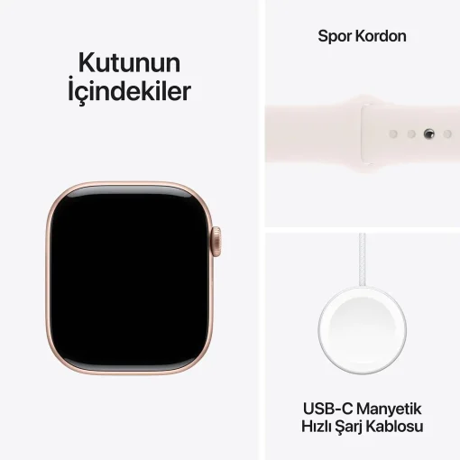 Apple Watch Series 10 Light Blush Kutunun İçindekiler