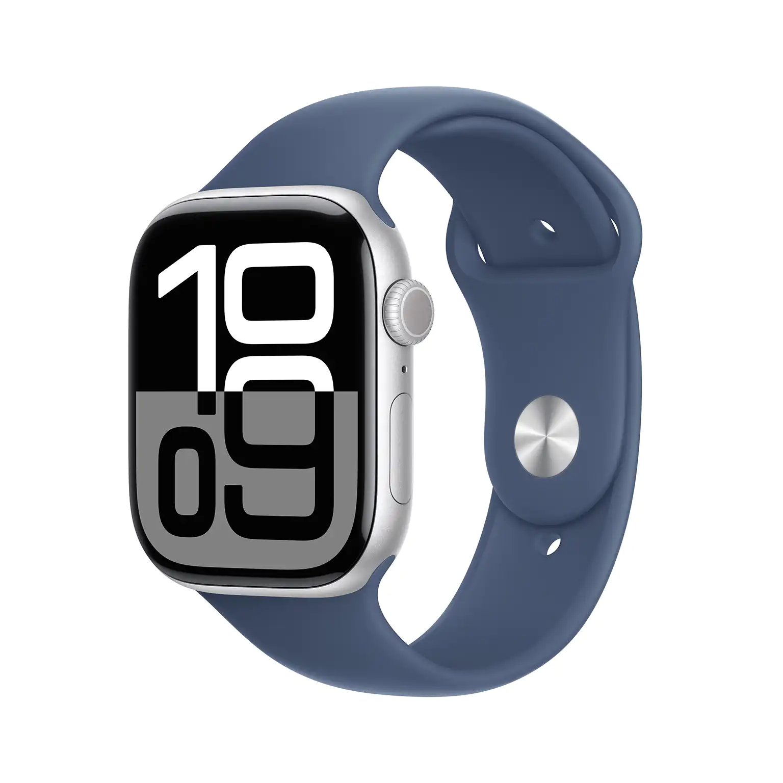 Apple Watch Series 10 GPS 46mm Silver Alüminyum Kasa Denim Spor Band S/M MWWL3TU/A 1 Apple Watch Series 10 Denim