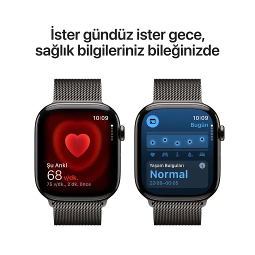 Apple Watch Series 10 Slate Milanese sağlık