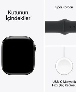Apple Watch Series 10 Slate Titanyum Kutunun İçindekiler