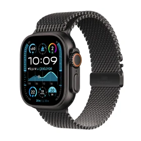 Apple Watch Ultra 2 GPS + Cellular 49mm Black Titanyum Kasa Milanese Loop L – MX5V3TU/A