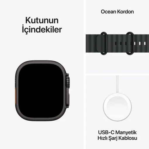 Apple Watch Ultra 2 Siyah Kutunun içindekiler
