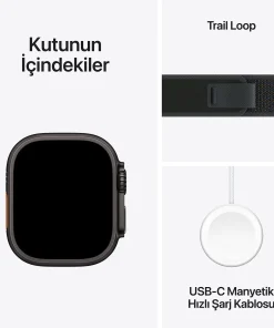Apple Watch Ultra 2 Siyah Kutunun içindekiler