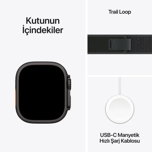 Apple Watch Ultra 2 Siyah Kutunun içindekiler
