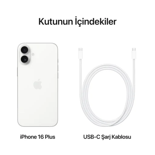 iPhone 16 Plus 128GB Beyaz MXVV3TU/A