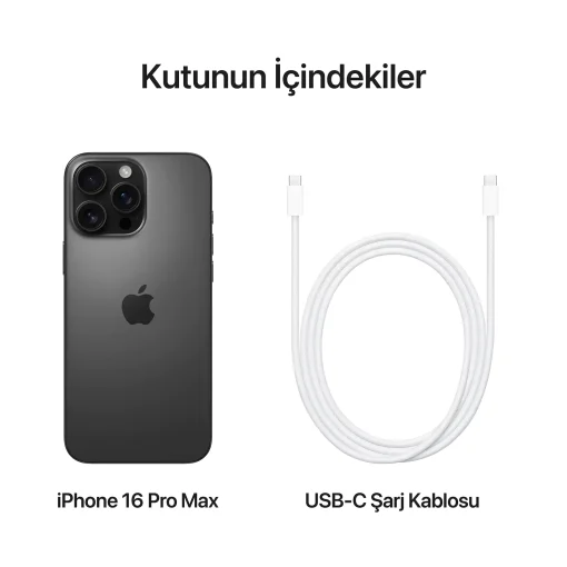 iPhone 16 Pro Max Siyah Titanyum