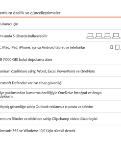 Microsoft 365 Bireysel - Elektronik Lisans Özellikleri QQ2-00006
