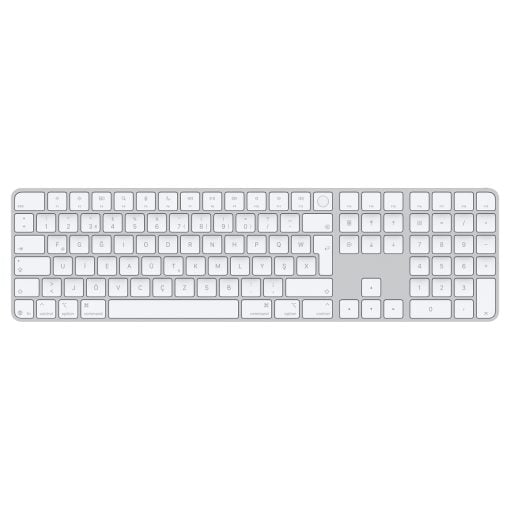 Touch ID özellikli ve Sayısal Tuş Takımlı Magic Keyboard Türkçe F Klavye Beyaz Tuşlar MXK73TU/A